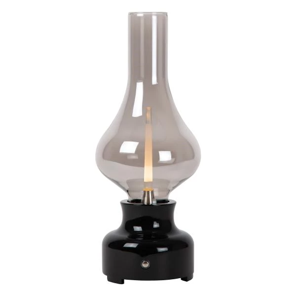 Lucide JASON - Lampe de table Rechargeable - Batterie/Piles - LED Dim. - 1x2W 3000K - 3 StepDim - Noir - DETAIL 1